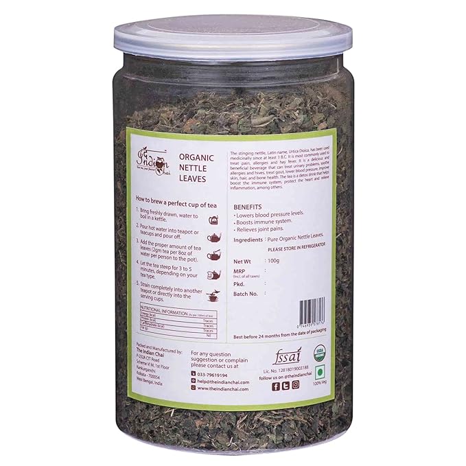 The Indian Chai - Organic Nettle Leaves - 100 gms