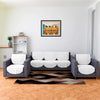 Kuber Industries Dot Sofa Slipcover Set 5-Seater Sofa Cover for Home Decor White