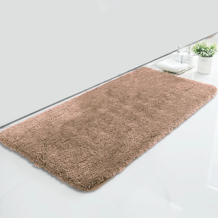 Luxe Home International Microfiber Luxe Home Bath Rectangular Mat Super Soft Non Slip 60X90 Cm Colour Rust