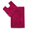 Sashaa World Solid Anti-skid Cotton Bathmat And Contour Set For Bathroom Colour Dark Pink