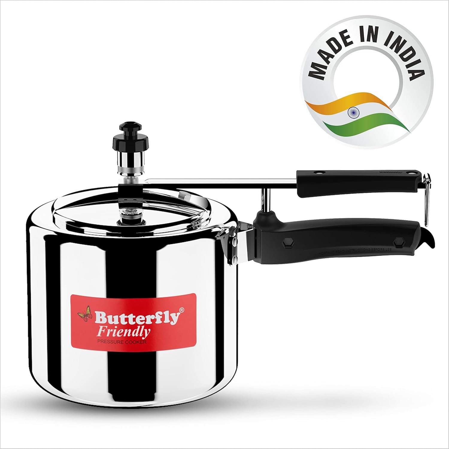 Butterfly Friendly Inner Lid Aluminium Pressure Cooker (Silver)