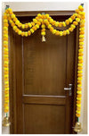 Artificial Marigold Fluffy Flowers Garlands Door Toran Set/Door Hangings Yellow and Light Orange