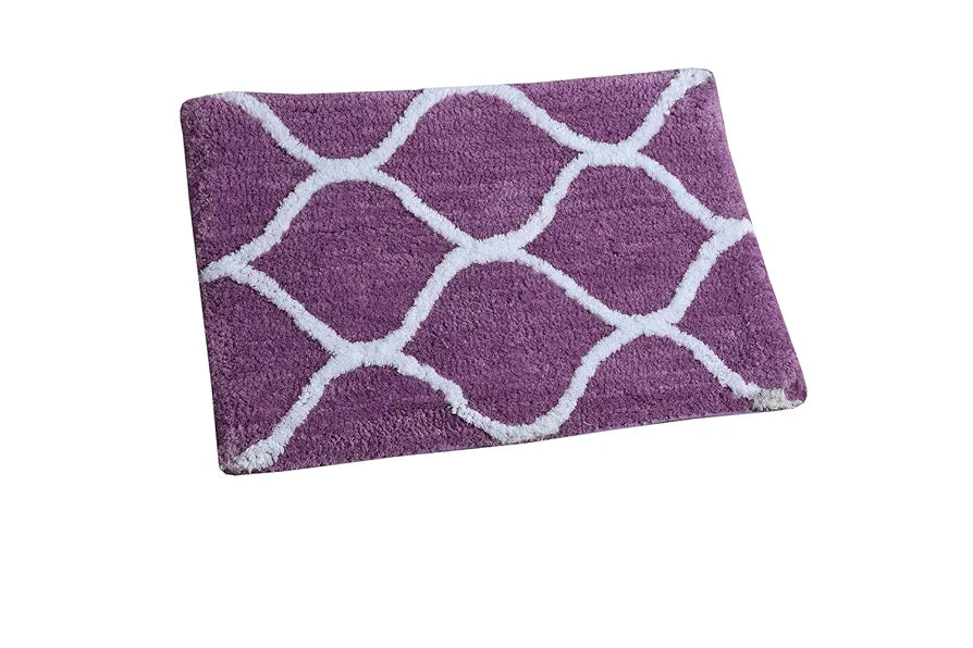 Aerohaven Glorious Super Soft Microfiber Designer Anti Slip Bathmat Wine Colour