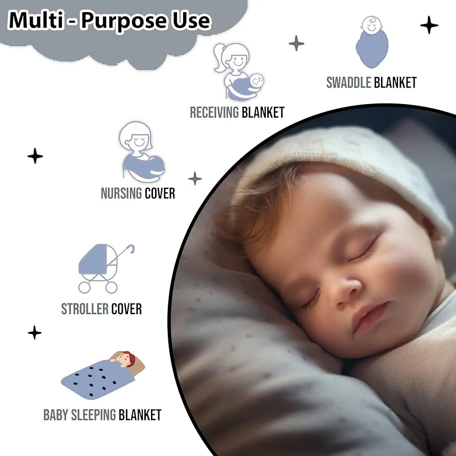 Divine Casa 120 GSM Microfiber Reversible Kids Single Bed Comforter Ultra-Soft Toddler Blanket Colour Stonewash Grey