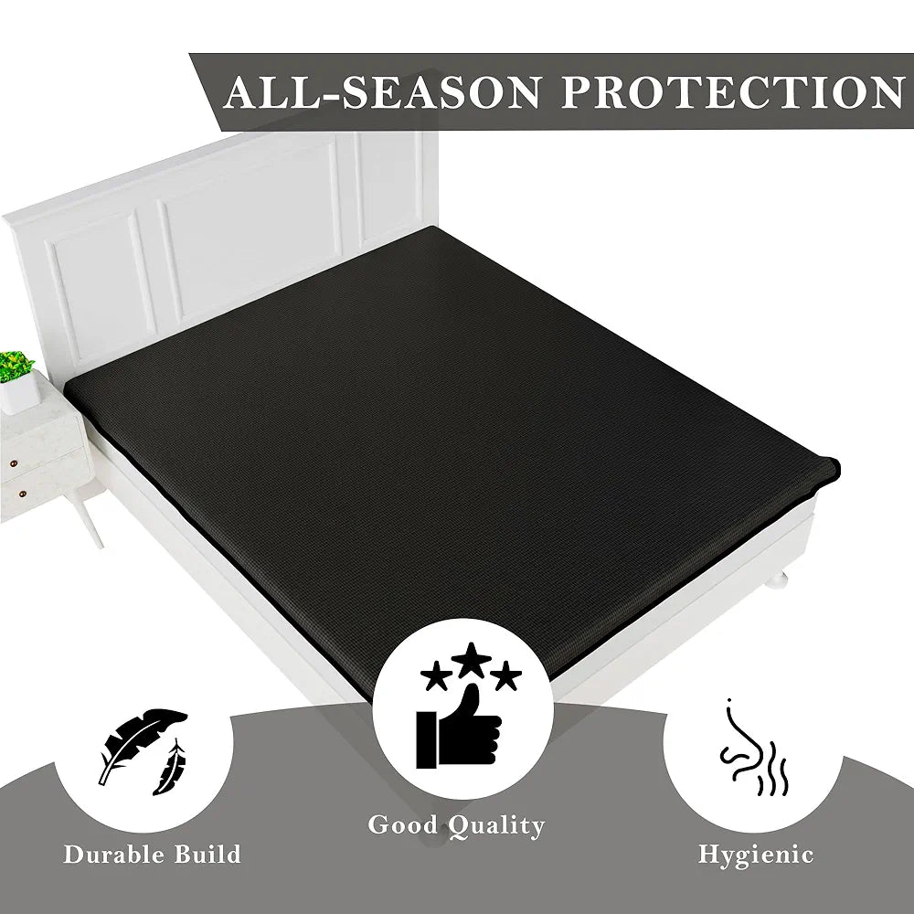 Kuber Industries PVC Mattress Protector Baby Bedsheet Waterproof Double Bedsheet Grey