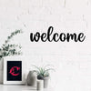 Ecraftindia Welcome Black Engineered Wood Cutout Wall Art Decor | Perfect Wall Hanging