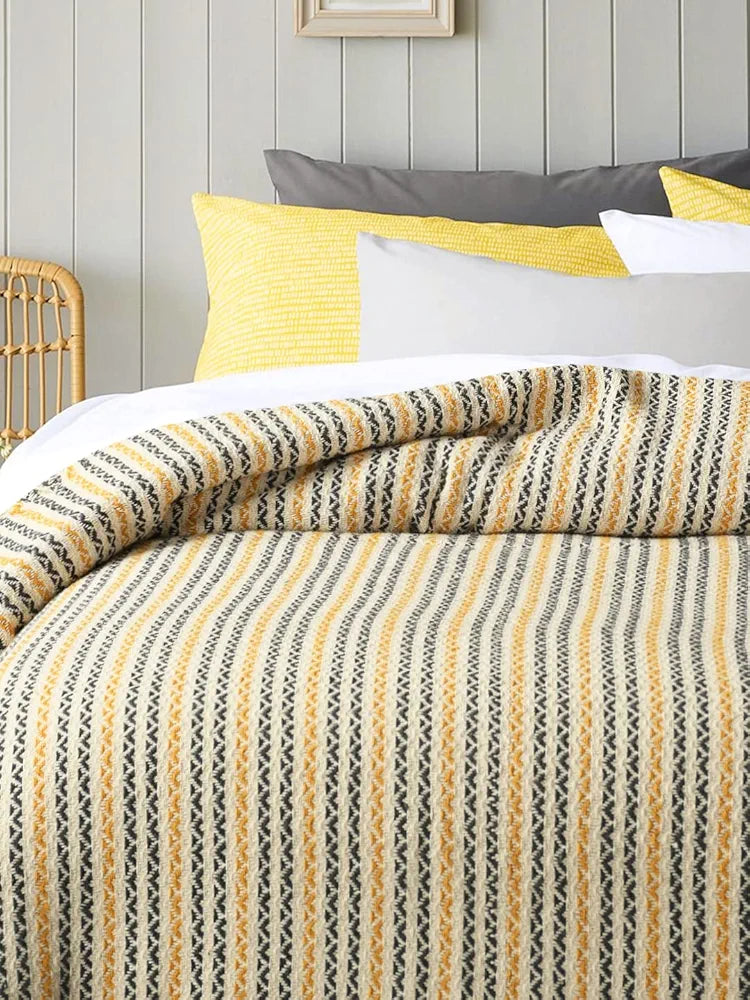 Sashaa World Striped Super Soft & Breathable Throw Blanket Colour Multi Striped