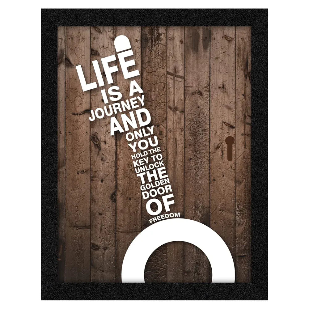 ArtX Paper Motivational Quotes Life Is a Journey Wall Frame Art Painting
