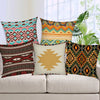 Aerohaven Jute 150 TC Tribal Motif Pillow Cushion Covers Geometric Style Set 5