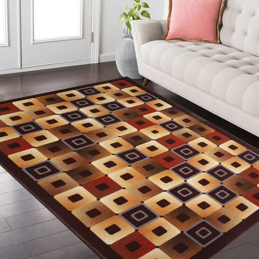 Status Contract Nylon Status Premium Vintage Printed Carpet Rectangular Rug For Bedroom/Living Area/Home With Anti Slip Backing