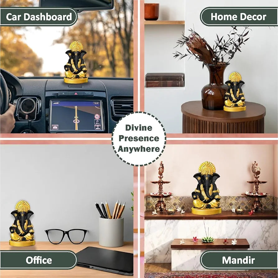 Jd Fresh Resin Ganesh Idol For Home - Orange