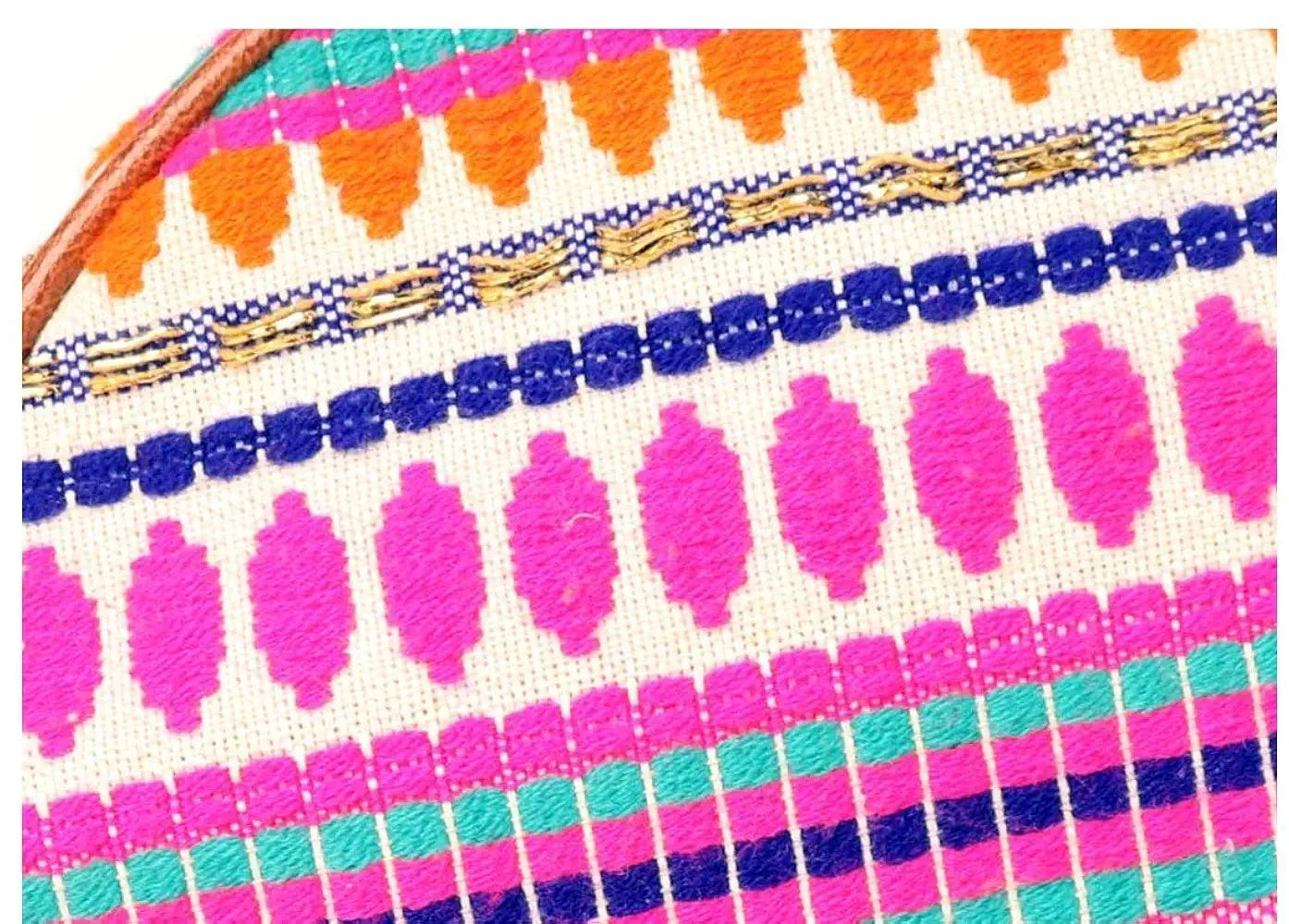 Astrid Handmade Macrame Flap Over Sling Bag For Girls And Women Colour Showy Purple Zigzag