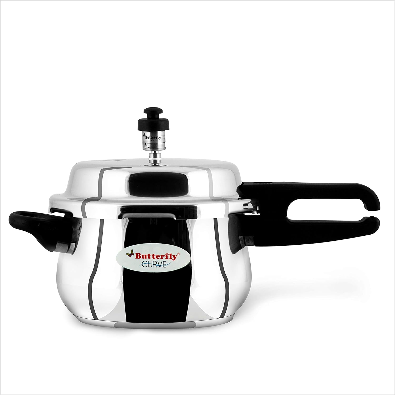 Butterfly Curve Pressure Cooker | Outer Lid Quality Stainless Steel | Induction and Gas Stove Compatible