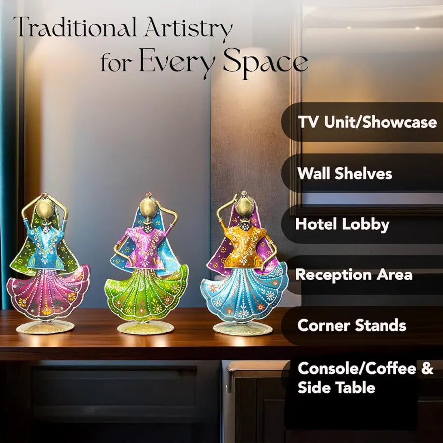 Ekhasa Nostrae Metal Show Pieces Rajasthani Dancers