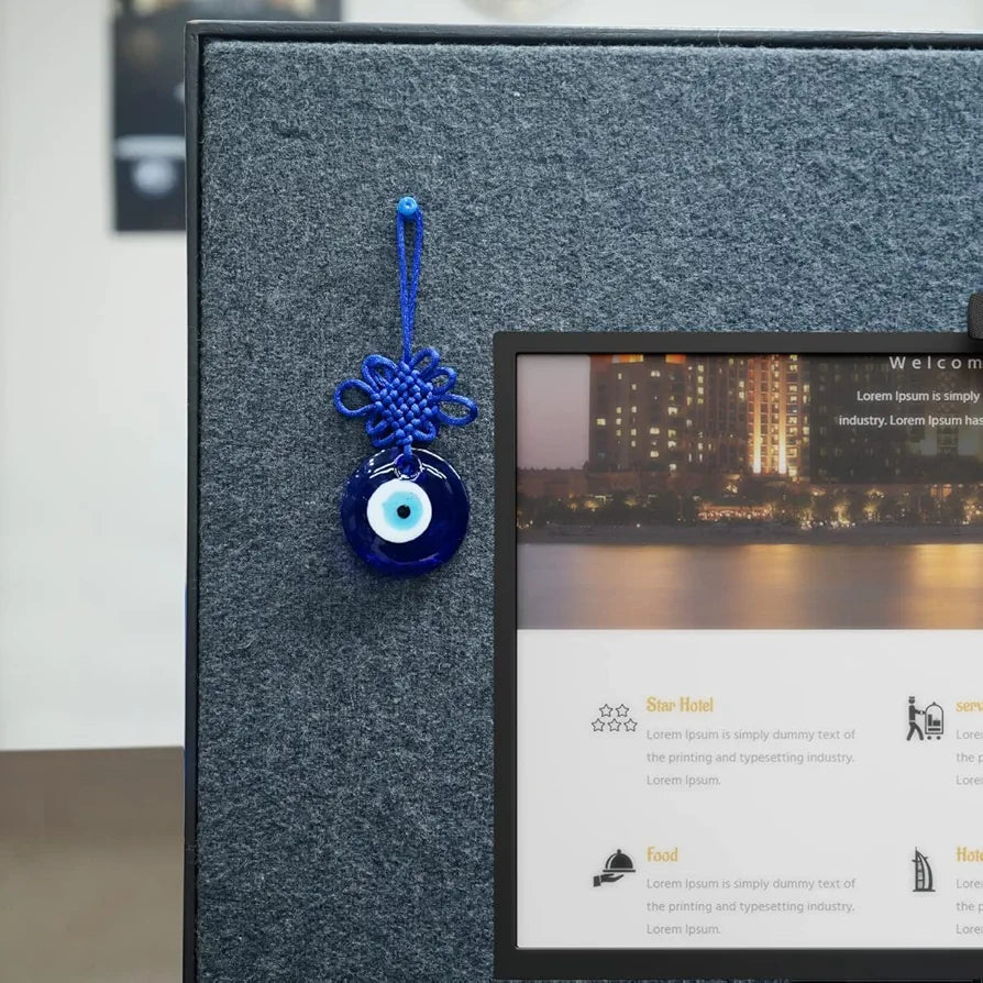 Shubhanjali Glass Evil Eye Hanging for Home Decor Items 2 Inch