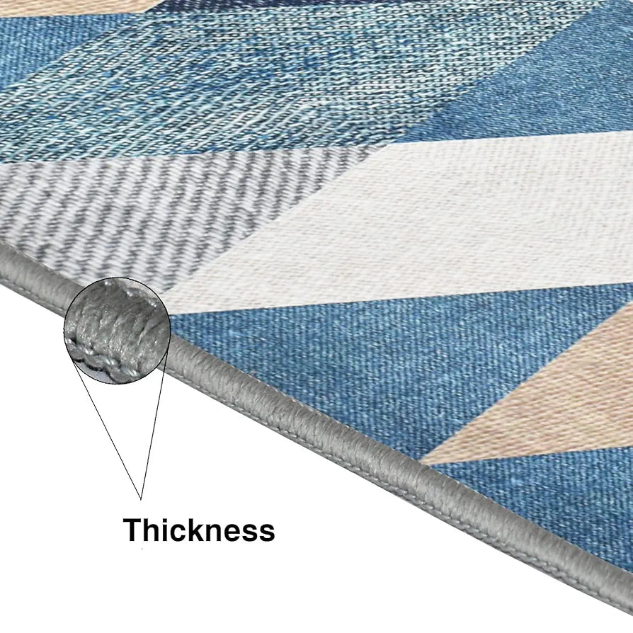 ishro home 3D Jet Multi Printed Carpet Rug Runner and Carpets for Bedroom Colour Crystals 4x6 Feet