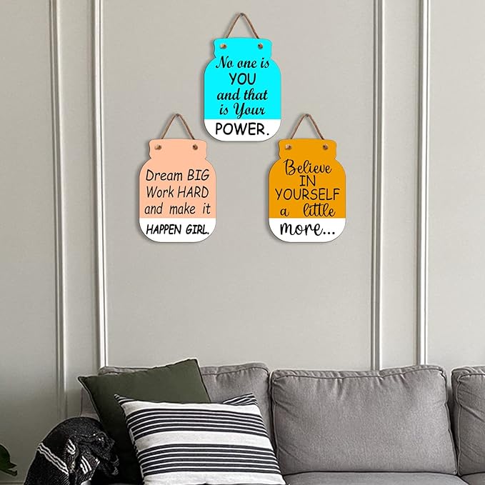 Sehaz Artworks Home Decor Items for Living Room Wooden Wall Hangings for Motivational Quotes
