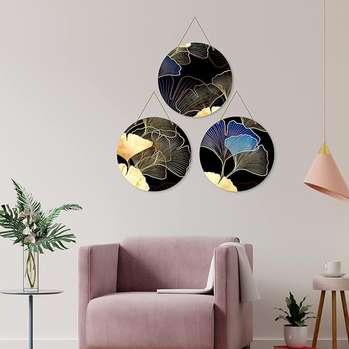 Artvibes Flower Art Wooden Wall Hanger for Room Decor