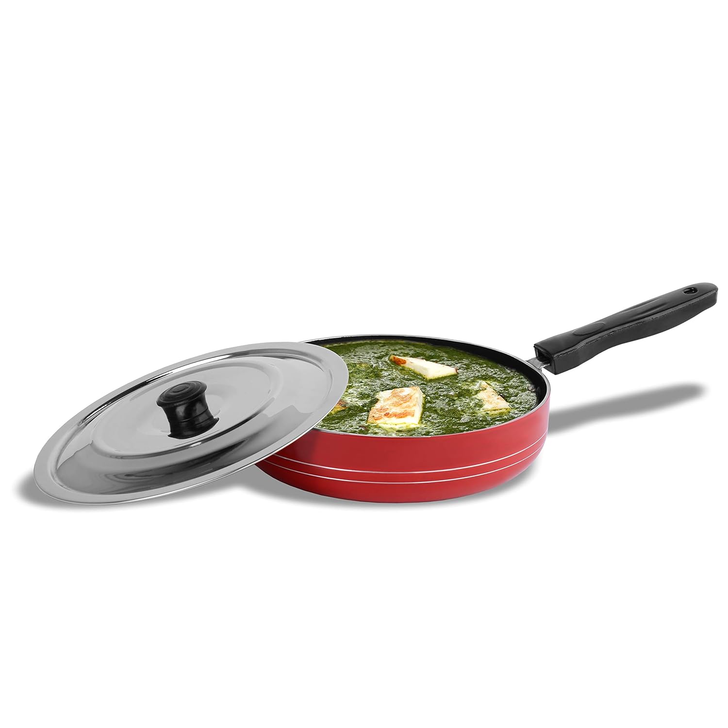 Sumeet 2.6mm Non stick Fry Pan 2.2 Ltr  26.5cm Dia (Red)