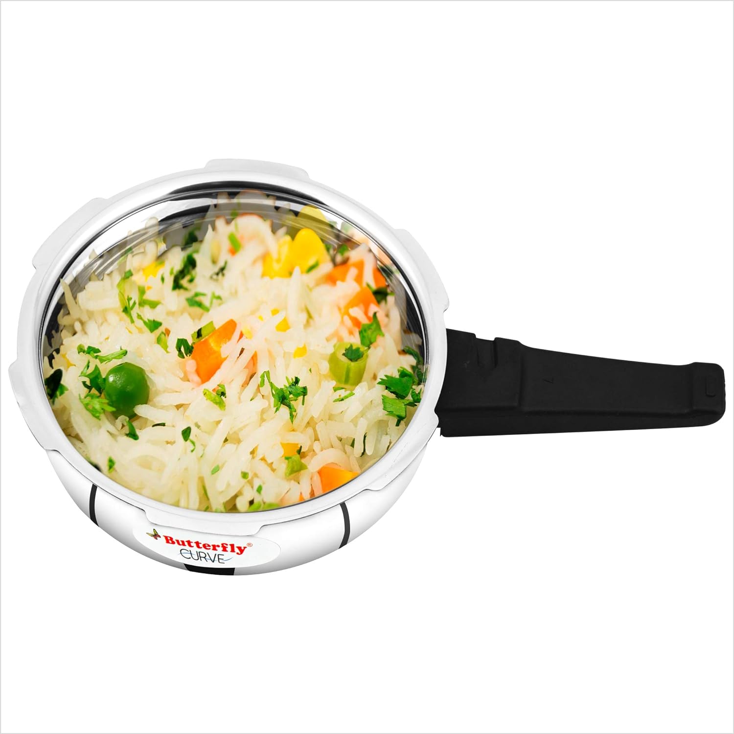 Butterfly Curve Pressure Cooker | Outer Lid Quality Stainless Steel | Induction and Gas Stove Compatible