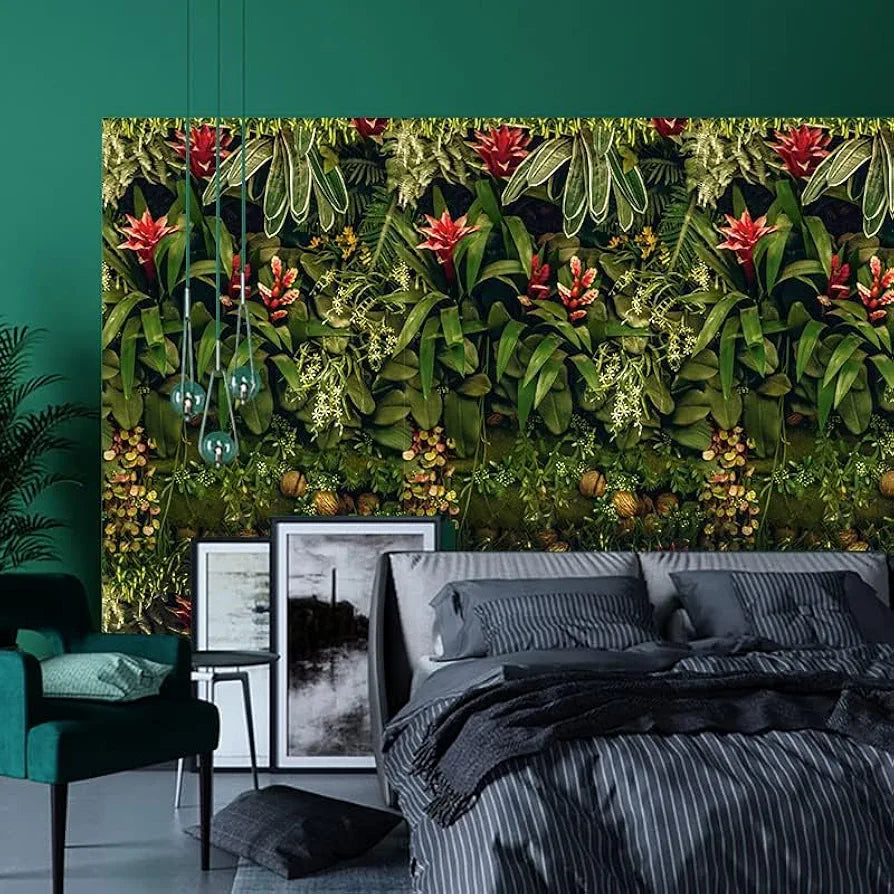Jaamso Royals Nature Green Peel and Stick 3d Vinyl Wallpaper Nature Wallpaper