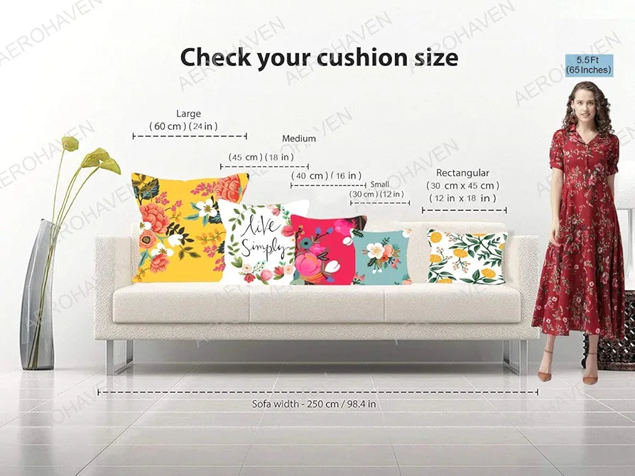 Aerohaven Jute 50TC Cushion Cover - 5 Pieces Multicolor