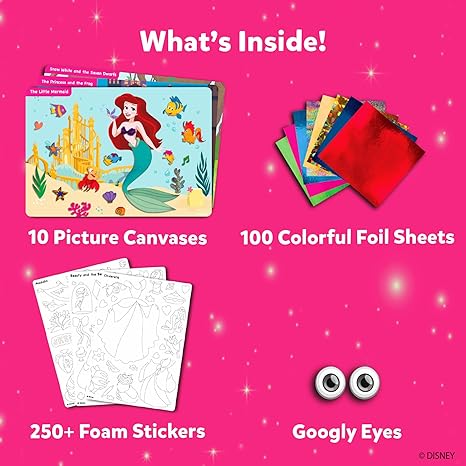 Skillmatics Art & Craft Activity Foil Fun Disney Princess No Mess Art for Kids Craft Kits
