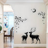 Jaamso Royals Black Deer Pvc Vinyl Self Adhesive Wall Sticker for Home