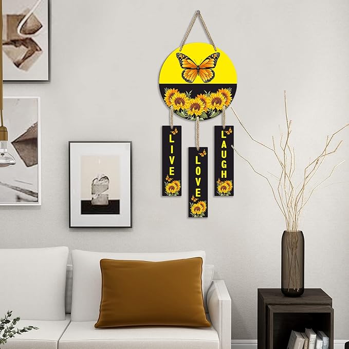 Sehaz Artworks Home Decor Items for Living Room Wooden Wall Hangings for Home Live Love Laugh