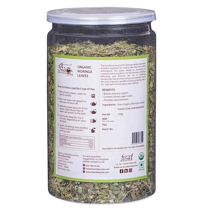 The Indian Chai – Organic Moringa Leavus - 100 gms