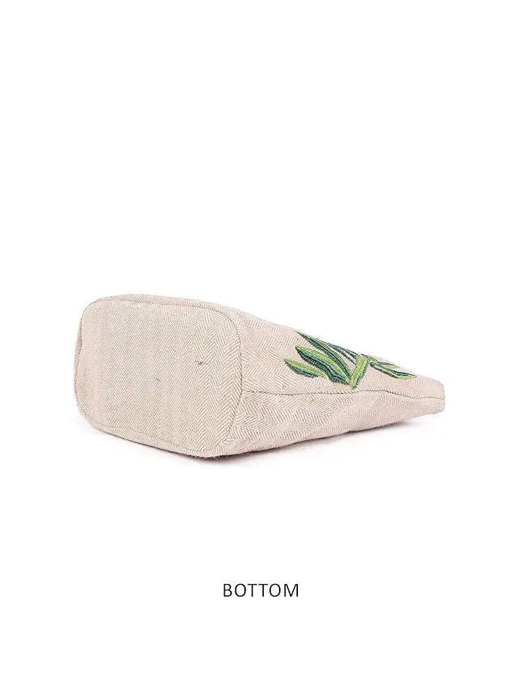 Astrid Women's Embroidered Leaf Tote Bag