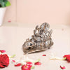 Kridaykraft Metal Silver Polish Ganpati on Leaf for Home Decor and Gift Purpose Ganesha Colour Gold