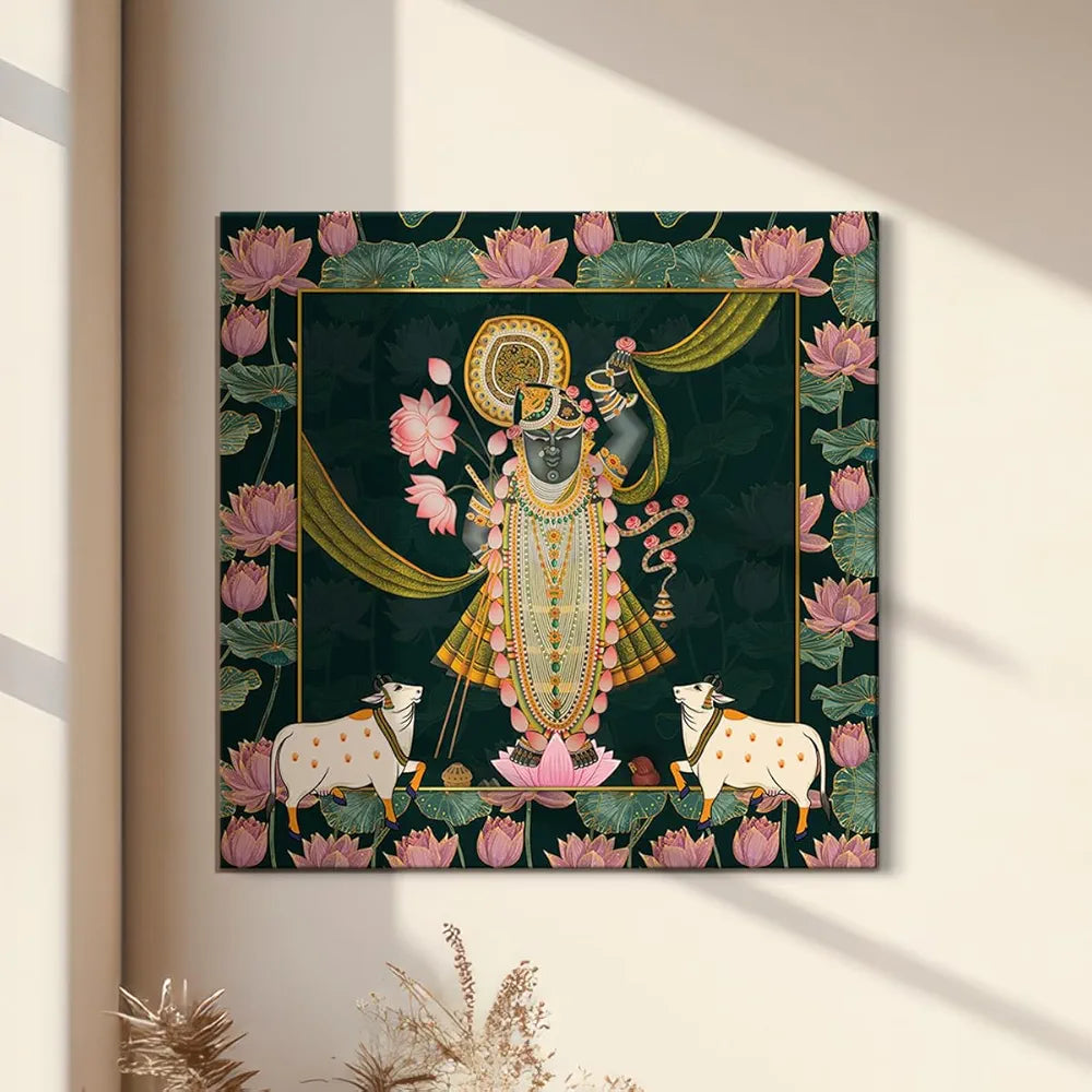 ArtX Canvas Shrinathji Pichwai Painting Shrinath Ji Big Size Wall Art Painting