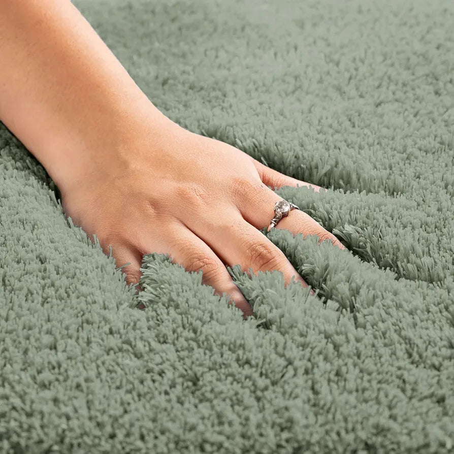Luxe Home International Carpet Super Soft Anti Slip Vegas Rectangular Rugs Colour Pastel Green