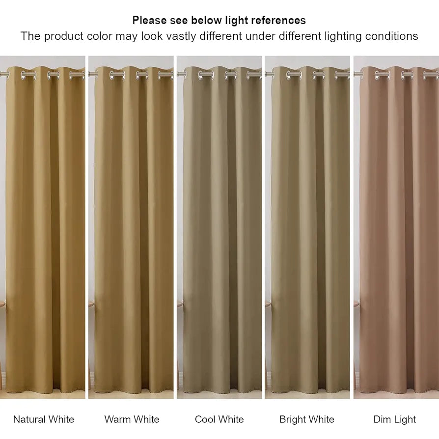 Cloth Fusion Blackout Window Curtains 5 Feet Long Set of 2 Mustard Colour