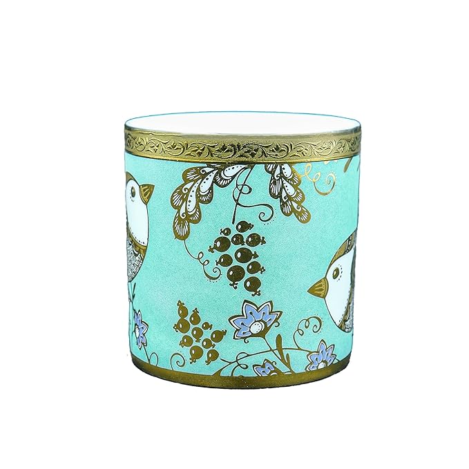 Femora Bone China Gold Tea Cup | Goldcrest Green | 180 Ml