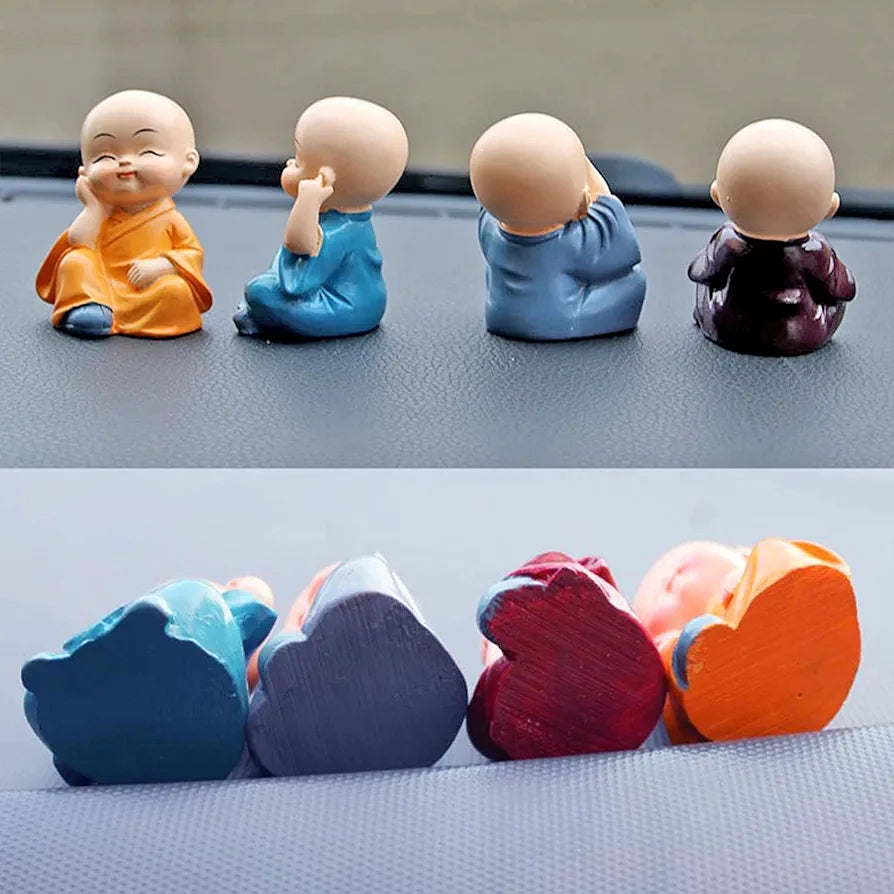 Satyam Kraft 1 Set Monk Buddha Miniature Set Idols