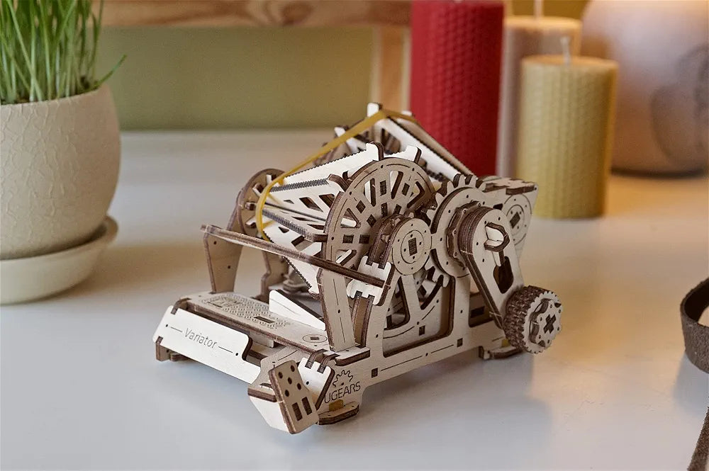 UGEARS STEM Variator Model Kit - Creative Wooden Model Kits for Adults, Teens and Children - DIY Mechanical Science Kit for Self Assembly - Unique Educational and Engineering 3D Puzzles with App