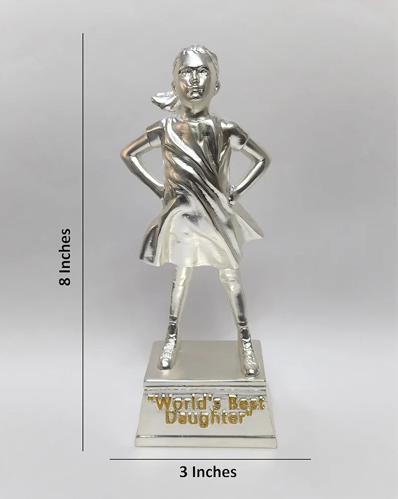 Gold Art India Silver Plated Figurine for Daughter World's Best Daughter