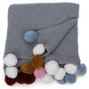Haus & kinder Cotton Knitted Blanket for New Born Baby Colour Grey