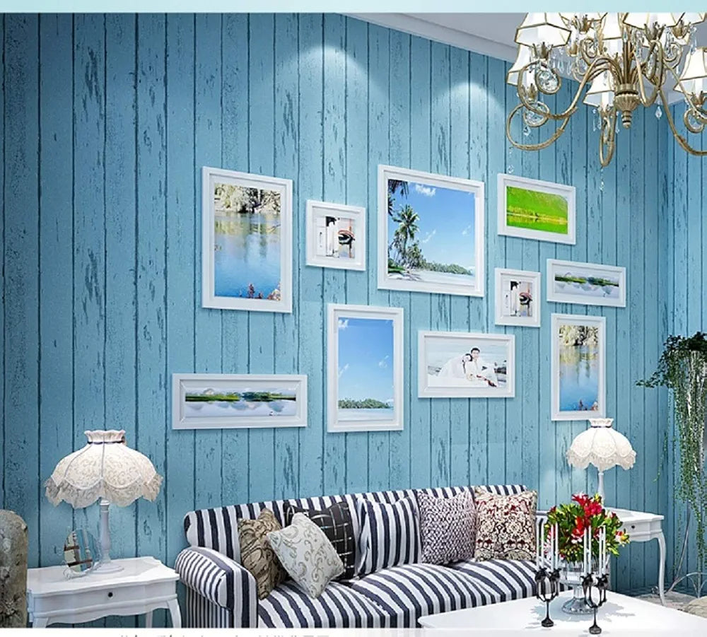 Indian Royals Wallpaper Pvc Vinyl Self-adhesive Peel and Stick Eco-friendly Blue Vintage Wallpaper