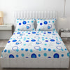 Fresh From Loom Microfiber King Size Bedsheet For Double Bed With 2 Pillow Covers Soft Hypoallergenic 144 TC Circle White