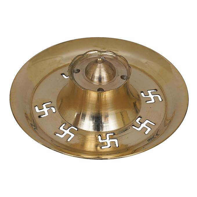 Ecraftindia Golden Brass Agarbatti Stand for Pooja | Incense Stick Holder | Agarbatti Holder