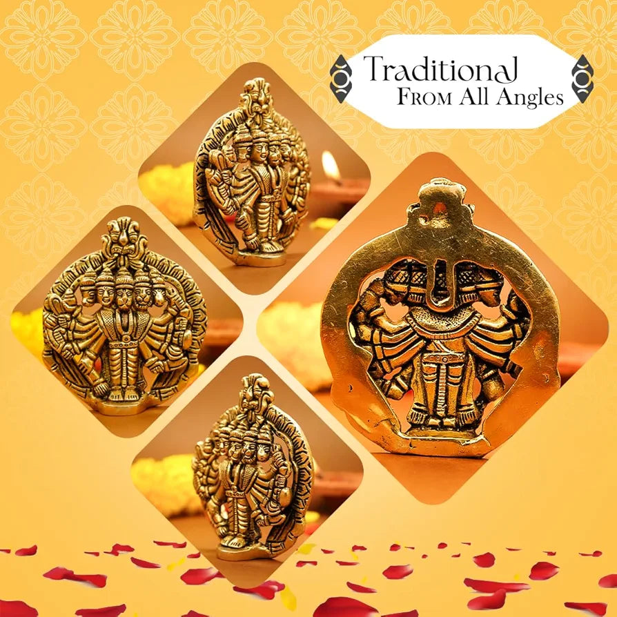 Ekhasa Pure Brass Panchmukhi Hanuman