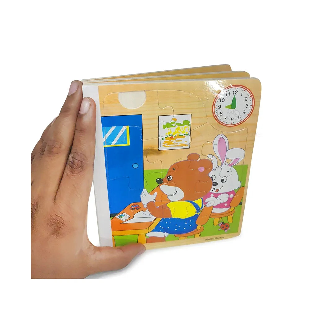 Trinkets & More – 6 in 1 3D Book Jigsaw Puzzle  | Animal Themed for Toddlers Kids 2+ Years 