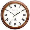 Harris & Co. Clockmasters Luxury Vintage Thick Wooden Frame Hd Clear Glass With Silent Sweep Noiseless Technology Roman Design Analog Wall Clock