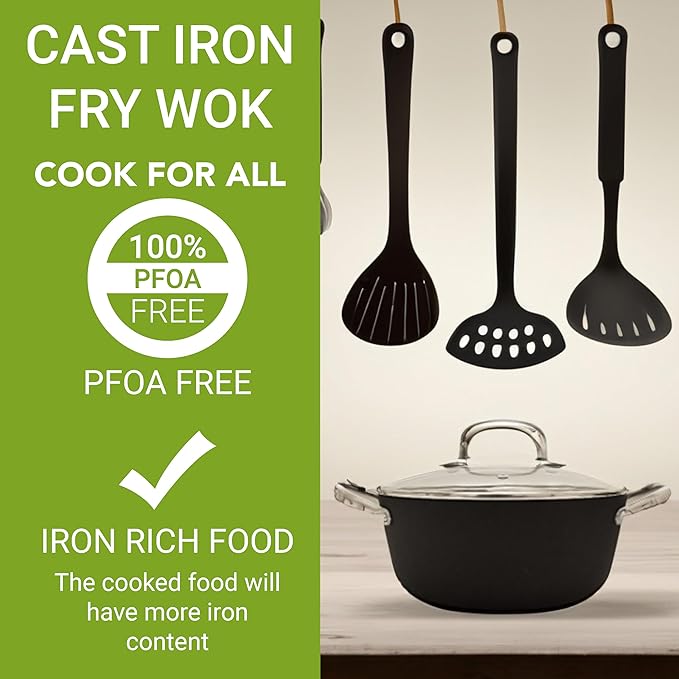Femora Preseasoned Cast Iron 24 Cm Casserole Handi With Lid