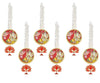 Handmade Artificial Ganesh Ji Decorative Hanging with Lotus & Garland Set of 6