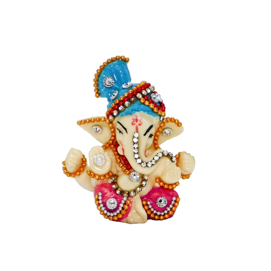 Jaipur Ace Ganesh Murti Ganesha Hand Crafted Best Car Dashboard Pagdi Ganesha