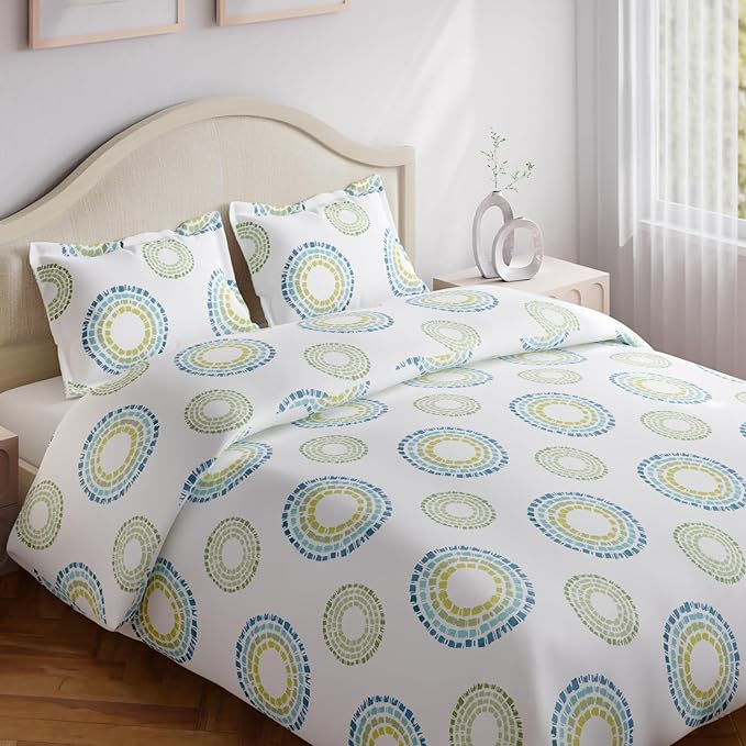 Haus & kinder Cotton Queen Size Bedsheet For Double Bed (90 X 100 Inches) With 2 Pillow Covers | 144 Tc Bed Sheet